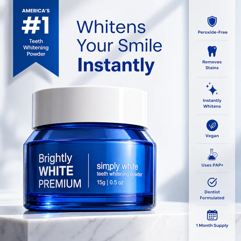 Brightly WHITE Premium Whitening Powder